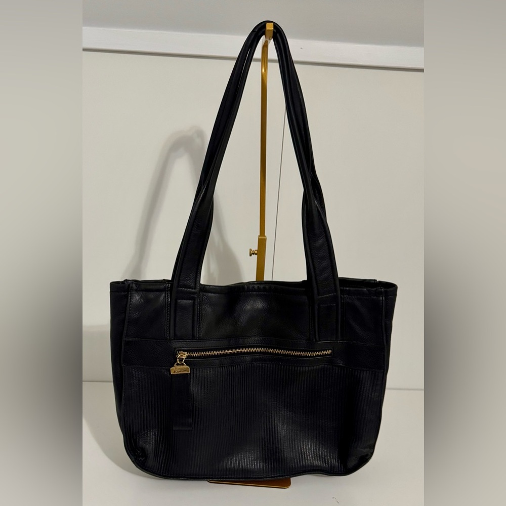 B. Makowski Black Leather Mackenzie Tote MSRP $318.